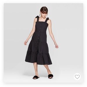 Who What Wear Tiered Midi Dress